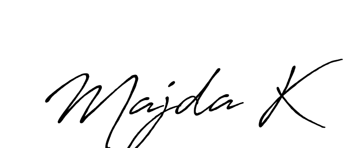 You should practise on your own different ways (Antro_Vectra_Bolder) to write your name (Majda K) in signature. don't let someone else do it for you. Majda K signature style 7 images and pictures png