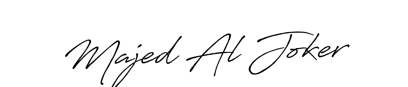 How to make Majed Al Joker name signature. Use Antro_Vectra_Bolder style for creating short signs online. This is the latest handwritten sign. Majed Al Joker signature style 7 images and pictures png