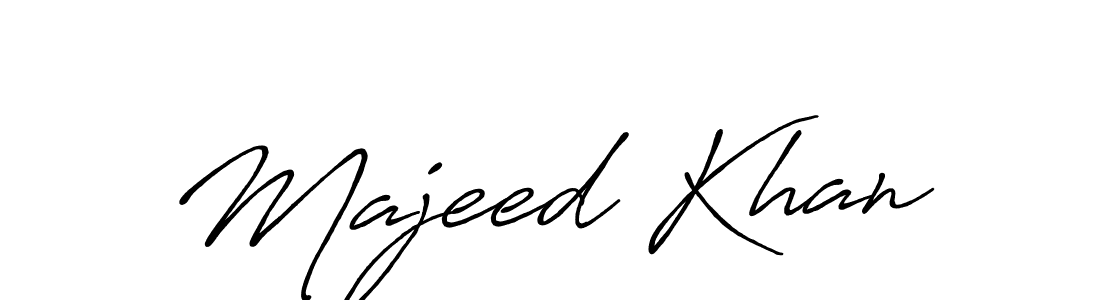 Make a beautiful signature design for name Majeed Khan. With this signature (Antro_Vectra_Bolder) style, you can create a handwritten signature for free. Majeed Khan signature style 7 images and pictures png