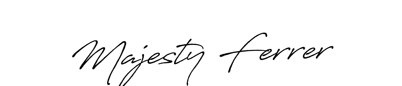 Majesty Ferrer stylish signature style. Best Handwritten Sign (Antro_Vectra_Bolder) for my name. Handwritten Signature Collection Ideas for my name Majesty Ferrer. Majesty Ferrer signature style 7 images and pictures png