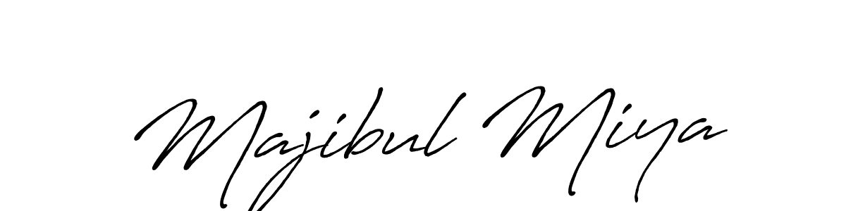 Use a signature maker to create a handwritten signature online. With this signature software, you can design (Antro_Vectra_Bolder) your own signature for name Majibul Miya. Majibul Miya signature style 7 images and pictures png