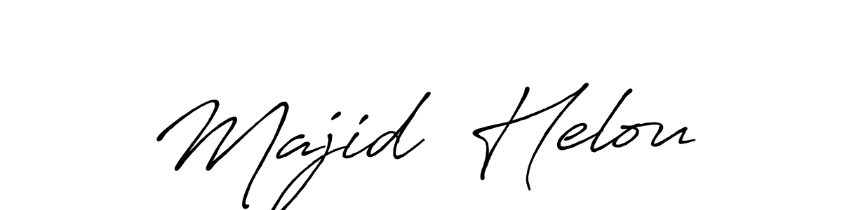 Make a beautiful signature design for name Majid  Helou. With this signature (Antro_Vectra_Bolder) style, you can create a handwritten signature for free. Majid  Helou signature style 7 images and pictures png