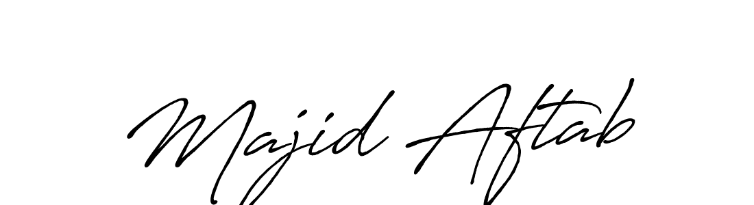 How to make Majid Aftab name signature. Use Antro_Vectra_Bolder style for creating short signs online. This is the latest handwritten sign. Majid Aftab signature style 7 images and pictures png