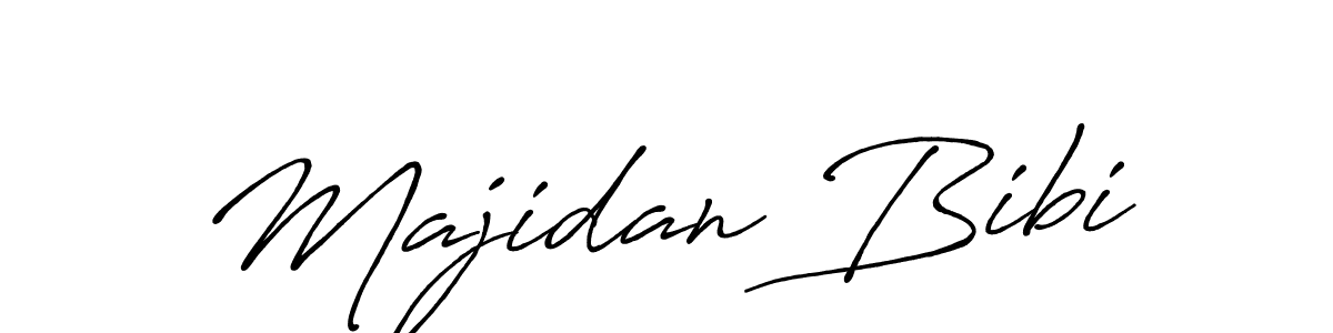 Design your own signature with our free online signature maker. With this signature software, you can create a handwritten (Antro_Vectra_Bolder) signature for name Majidan Bibi. Majidan Bibi signature style 7 images and pictures png