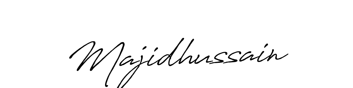 Make a beautiful signature design for name Majidhussain. With this signature (Antro_Vectra_Bolder) style, you can create a handwritten signature for free. Majidhussain signature style 7 images and pictures png