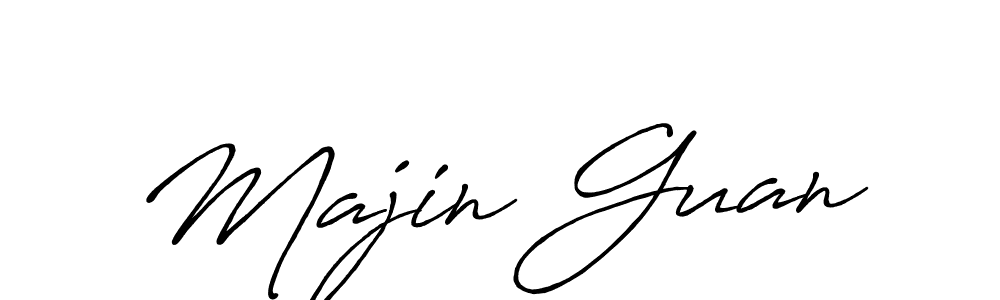 Use a signature maker to create a handwritten signature online. With this signature software, you can design (Antro_Vectra_Bolder) your own signature for name Majin Guan. Majin Guan signature style 7 images and pictures png