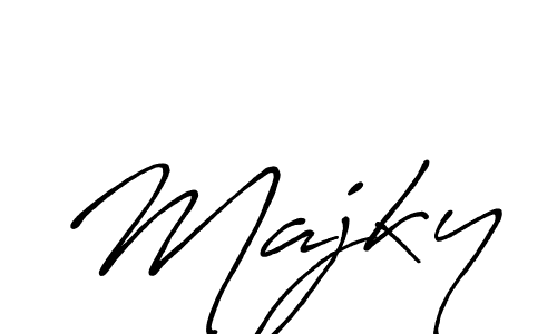 The best way (Antro_Vectra_Bolder) to make a short signature is to pick only two or three words in your name. The name Majky include a total of six letters. For converting this name. Majky signature style 7 images and pictures png