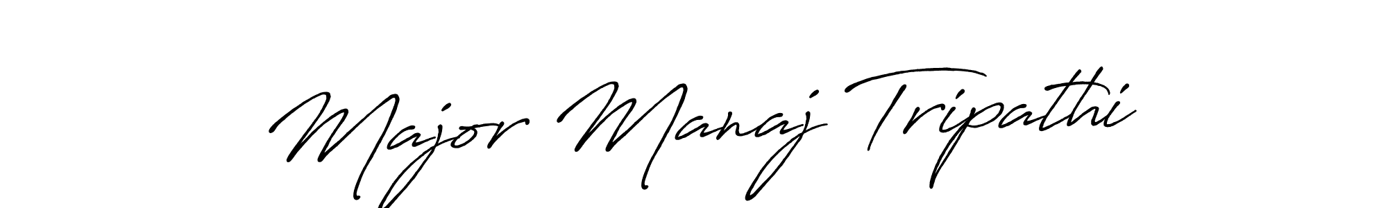 How to make Major Manaj Tripathi signature? Antro_Vectra_Bolder is a professional autograph style. Create handwritten signature for Major Manaj Tripathi name. Major Manaj Tripathi signature style 7 images and pictures png