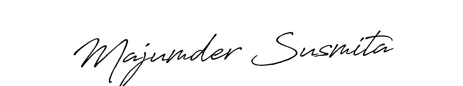 How to make Majumder Susmita name signature. Use Antro_Vectra_Bolder style for creating short signs online. This is the latest handwritten sign. Majumder Susmita signature style 7 images and pictures png