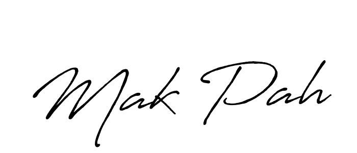 Use a signature maker to create a handwritten signature online. With this signature software, you can design (Antro_Vectra_Bolder) your own signature for name Mak Pah. Mak Pah signature style 7 images and pictures png