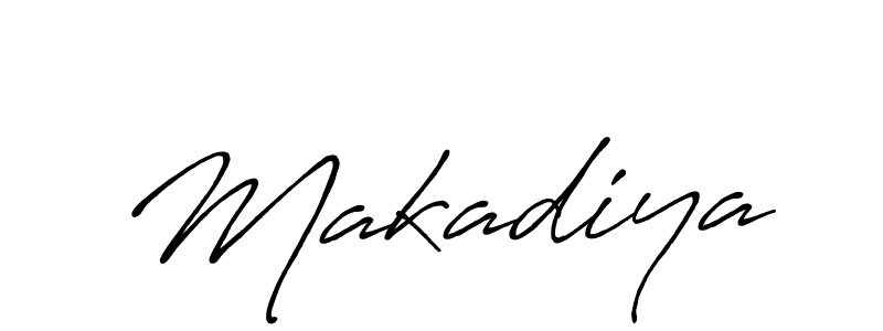 How to make Makadiya name signature. Use Antro_Vectra_Bolder style for creating short signs online. This is the latest handwritten sign. Makadiya signature style 7 images and pictures png