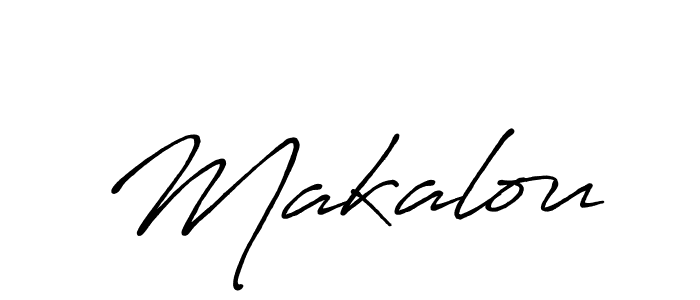 Make a beautiful signature design for name Makalou. With this signature (Antro_Vectra_Bolder) style, you can create a handwritten signature for free. Makalou signature style 7 images and pictures png