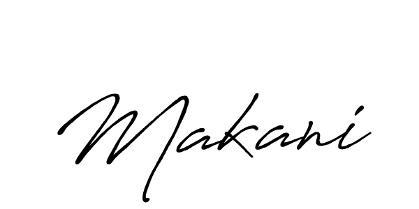 Use a signature maker to create a handwritten signature online. With this signature software, you can design (Antro_Vectra_Bolder) your own signature for name Makani. Makani signature style 7 images and pictures png