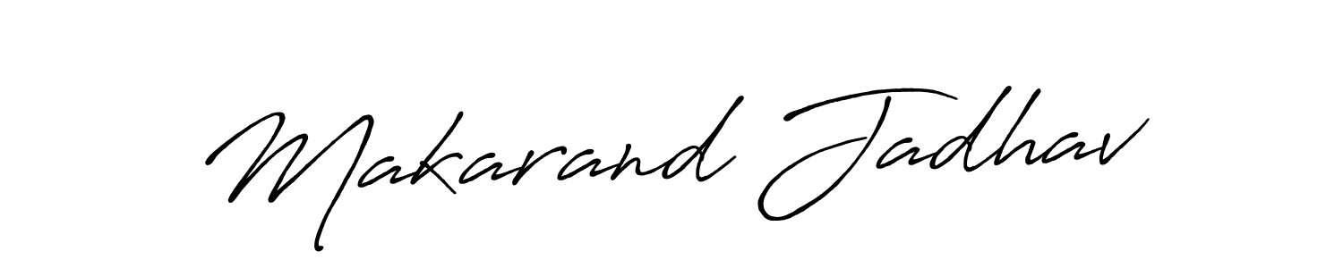 Use a signature maker to create a handwritten signature online. With this signature software, you can design (Antro_Vectra_Bolder) your own signature for name Makarand Jadhav. Makarand Jadhav signature style 7 images and pictures png