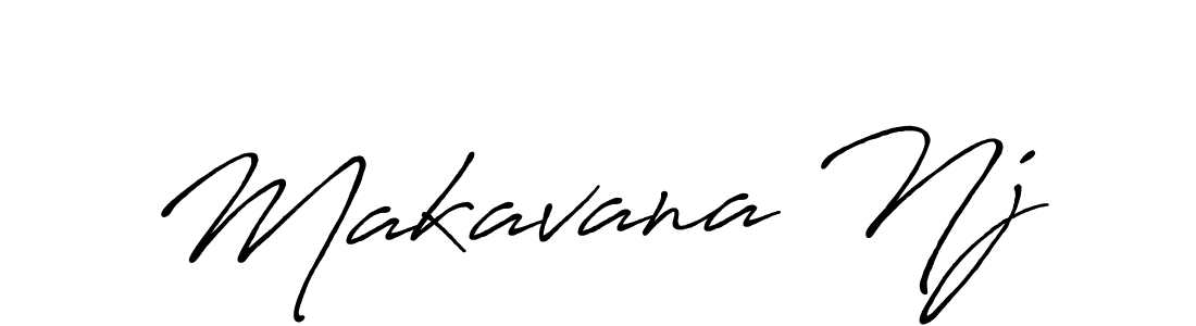 Make a beautiful signature design for name Makavana Nj. With this signature (Antro_Vectra_Bolder) style, you can create a handwritten signature for free. Makavana Nj signature style 7 images and pictures png