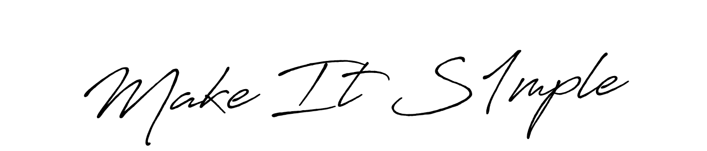 How to make Make It S1mple name signature. Use Antro_Vectra_Bolder style for creating short signs online. This is the latest handwritten sign. Make It S1mple signature style 7 images and pictures png