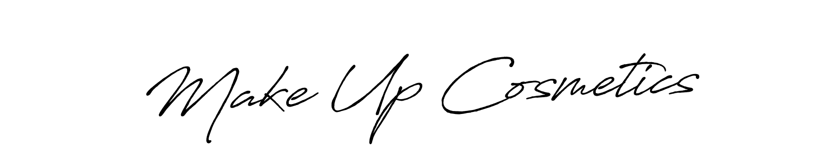 How to make Make Up Cosmetics name signature. Use Antro_Vectra_Bolder style for creating short signs online. This is the latest handwritten sign. Make Up Cosmetics signature style 7 images and pictures png