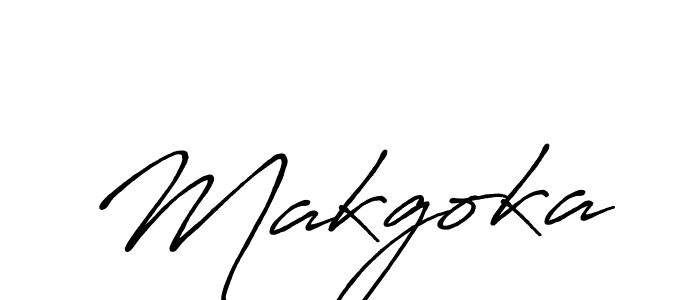 Use a signature maker to create a handwritten signature online. With this signature software, you can design (Antro_Vectra_Bolder) your own signature for name Makgoka. Makgoka signature style 7 images and pictures png