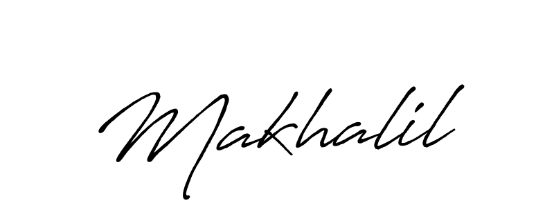 Create a beautiful signature design for name Makhalil. With this signature (Antro_Vectra_Bolder) fonts, you can make a handwritten signature for free. Makhalil signature style 7 images and pictures png