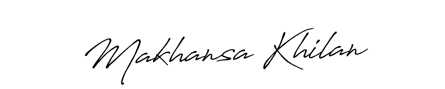 Also You can easily find your signature by using the search form. We will create Makhansa Khilan name handwritten signature images for you free of cost using Antro_Vectra_Bolder sign style. Makhansa Khilan signature style 7 images and pictures png