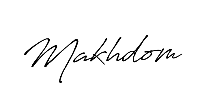 How to make Makhdom signature? Antro_Vectra_Bolder is a professional autograph style. Create handwritten signature for Makhdom name. Makhdom signature style 7 images and pictures png