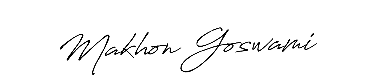 Antro_Vectra_Bolder is a professional signature style that is perfect for those who want to add a touch of class to their signature. It is also a great choice for those who want to make their signature more unique. Get Makhon Goswami name to fancy signature for free. Makhon Goswami signature style 7 images and pictures png