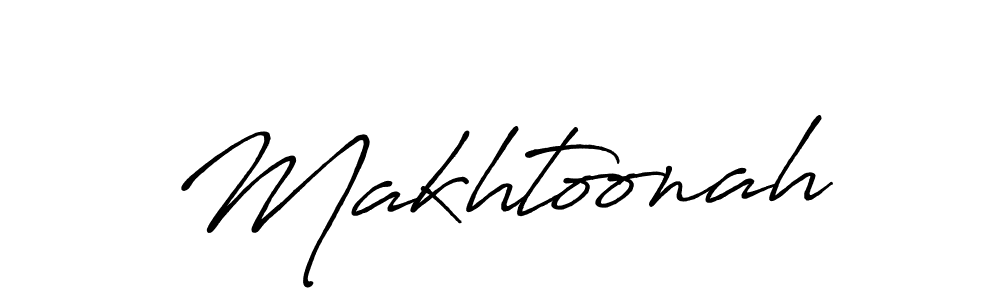 Create a beautiful signature design for name Makhtoonah. With this signature (Antro_Vectra_Bolder) fonts, you can make a handwritten signature for free. Makhtoonah signature style 7 images and pictures png