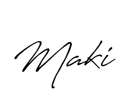 Also we have Maki name is the best signature style. Create professional handwritten signature collection using Antro_Vectra_Bolder autograph style. Maki signature style 7 images and pictures png