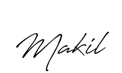 Use a signature maker to create a handwritten signature online. With this signature software, you can design (Antro_Vectra_Bolder) your own signature for name Makil. Makil signature style 7 images and pictures png