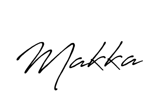 Design your own signature with our free online signature maker. With this signature software, you can create a handwritten (Antro_Vectra_Bolder) signature for name Makka. Makka signature style 7 images and pictures png