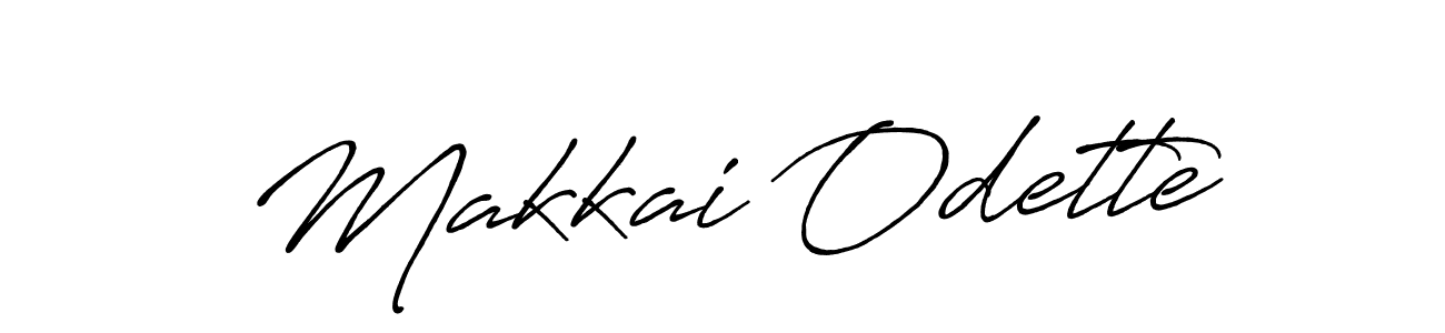 Makkai Odette stylish signature style. Best Handwritten Sign (Antro_Vectra_Bolder) for my name. Handwritten Signature Collection Ideas for my name Makkai Odette. Makkai Odette signature style 7 images and pictures png