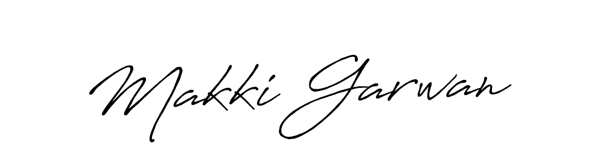 Design your own signature with our free online signature maker. With this signature software, you can create a handwritten (Antro_Vectra_Bolder) signature for name Makki Garwan. Makki Garwan signature style 7 images and pictures png