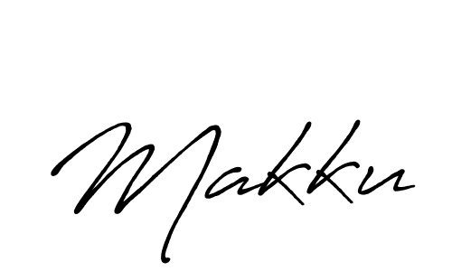 Makku stylish signature style. Best Handwritten Sign (Antro_Vectra_Bolder) for my name. Handwritten Signature Collection Ideas for my name Makku. Makku signature style 7 images and pictures png