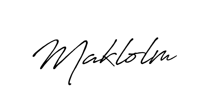 Also we have Maklolm name is the best signature style. Create professional handwritten signature collection using Antro_Vectra_Bolder autograph style. Maklolm signature style 7 images and pictures png