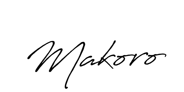 How to make Makoro signature? Antro_Vectra_Bolder is a professional autograph style. Create handwritten signature for Makoro name. Makoro signature style 7 images and pictures png