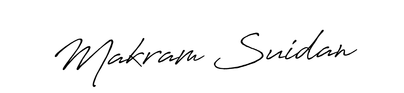 How to make Makram Suidan signature? Antro_Vectra_Bolder is a professional autograph style. Create handwritten signature for Makram Suidan name. Makram Suidan signature style 7 images and pictures png