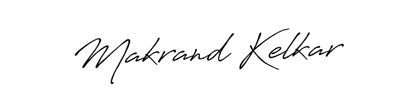 Create a beautiful signature design for name Makrand Kelkar. With this signature (Antro_Vectra_Bolder) fonts, you can make a handwritten signature for free. Makrand Kelkar signature style 7 images and pictures png