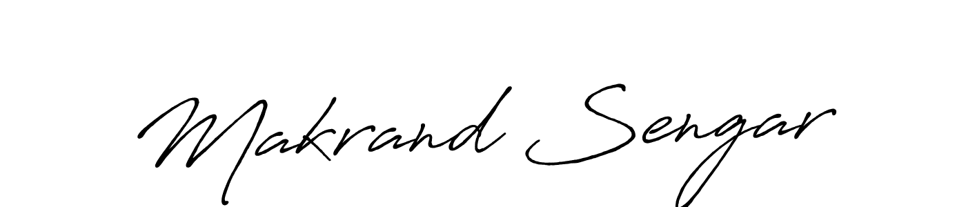 Use a signature maker to create a handwritten signature online. With this signature software, you can design (Antro_Vectra_Bolder) your own signature for name Makrand Sengar. Makrand Sengar signature style 7 images and pictures png