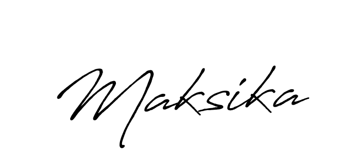 How to make Maksika name signature. Use Antro_Vectra_Bolder style for creating short signs online. This is the latest handwritten sign. Maksika signature style 7 images and pictures png