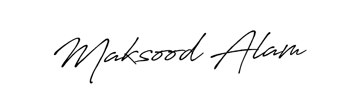 Also we have Maksood Alam name is the best signature style. Create professional handwritten signature collection using Antro_Vectra_Bolder autograph style. Maksood Alam signature style 7 images and pictures png