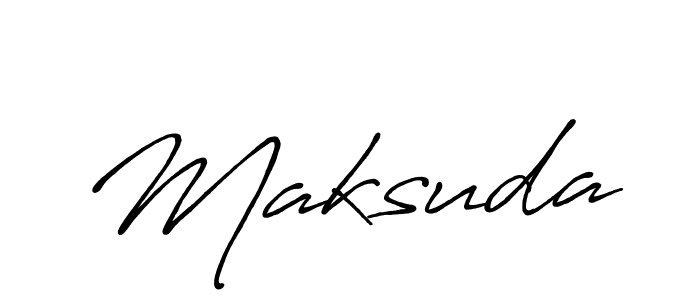 How to make Maksuda name signature. Use Antro_Vectra_Bolder style for creating short signs online. This is the latest handwritten sign. Maksuda signature style 7 images and pictures png