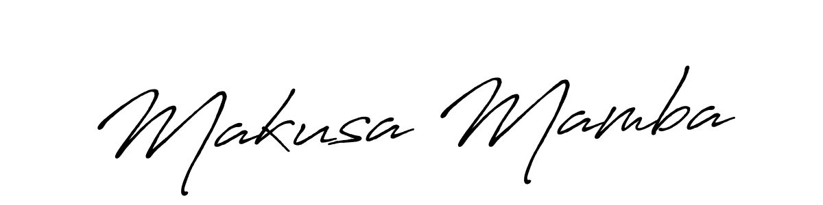 Make a beautiful signature design for name Makusa Mamba. With this signature (Antro_Vectra_Bolder) style, you can create a handwritten signature for free. Makusa Mamba signature style 7 images and pictures png