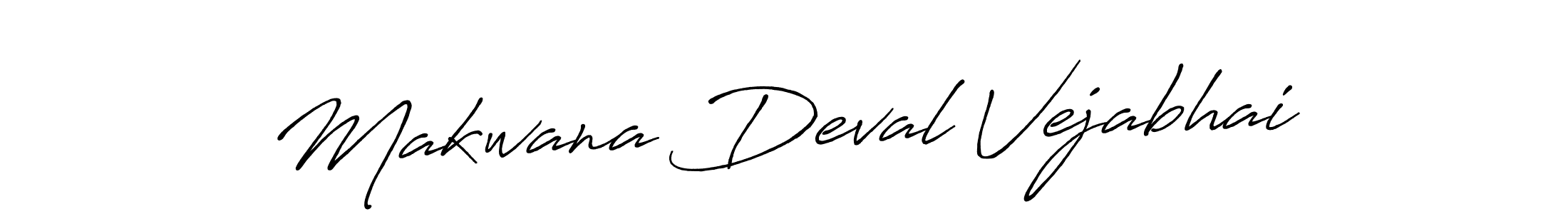 Create a beautiful signature design for name Makwana Deval Vejabhai. With this signature (Antro_Vectra_Bolder) fonts, you can make a handwritten signature for free. Makwana Deval Vejabhai signature style 7 images and pictures png