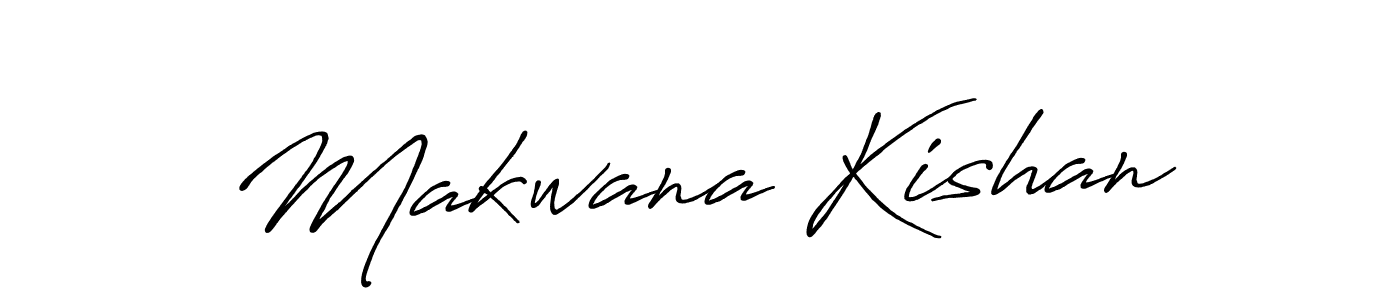 Make a beautiful signature design for name Makwana Kishan. With this signature (Antro_Vectra_Bolder) style, you can create a handwritten signature for free. Makwana Kishan signature style 7 images and pictures png