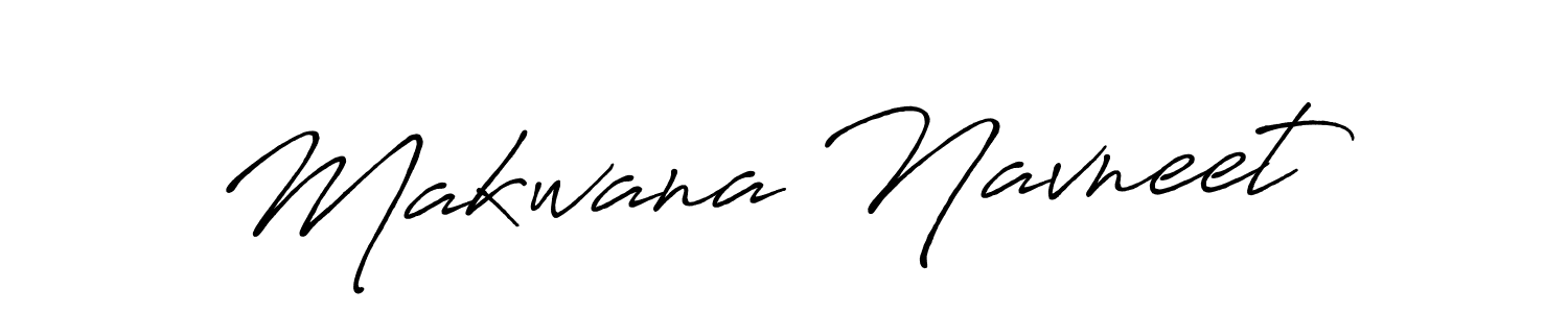 How to make Makwana Navneet name signature. Use Antro_Vectra_Bolder style for creating short signs online. This is the latest handwritten sign. Makwana Navneet signature style 7 images and pictures png