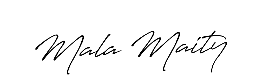Make a beautiful signature design for name Mala Maity. With this signature (Antro_Vectra_Bolder) style, you can create a handwritten signature for free. Mala Maity signature style 7 images and pictures png