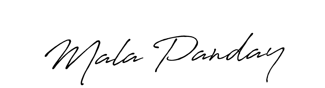 How to make Mala Panday name signature. Use Antro_Vectra_Bolder style for creating short signs online. This is the latest handwritten sign. Mala Panday signature style 7 images and pictures png