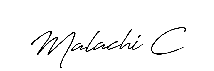 How to make Malachi C signature? Antro_Vectra_Bolder is a professional autograph style. Create handwritten signature for Malachi C name. Malachi C signature style 7 images and pictures png