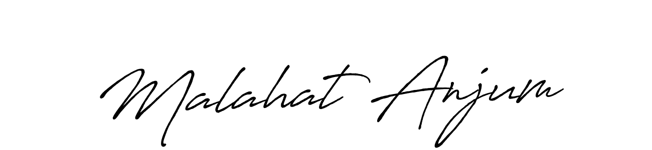 Make a beautiful signature design for name Malahat Anjum. With this signature (Antro_Vectra_Bolder) style, you can create a handwritten signature for free. Malahat Anjum signature style 7 images and pictures png