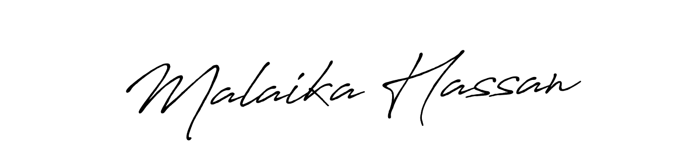 Make a short Malaika Hassan signature style. Manage your documents anywhere anytime using Antro_Vectra_Bolder. Create and add eSignatures, submit forms, share and send files easily. Malaika Hassan signature style 7 images and pictures png